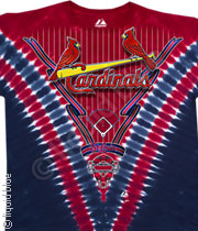 MLB St Louis Cardinals V Tie-Dye Tee 008